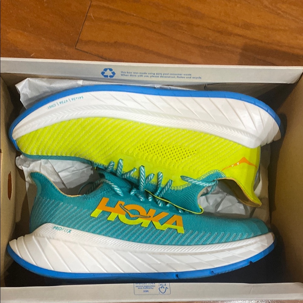 Hoka Running Shoes - Yellow and Teal